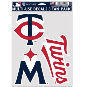 Minnesota Twins Decal Multi Use Fan 3 Pack