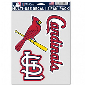 St. Louis Cardinals Decal Multi Use Fan 3 Pack