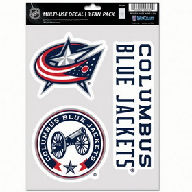 Columbus Blue Jackets Decal Multi Use Fan 3 Pack