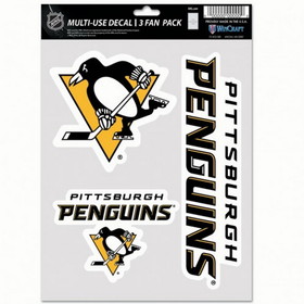 Pittsburgh Penguins Decal Multi Use Fan 3 Pack