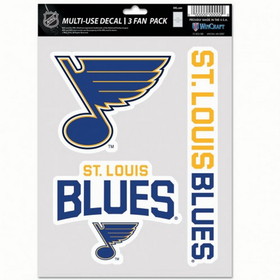 St. Louis Blues Decal Multi Use Fan 3 Pack