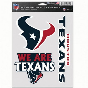 Houston Texans Decal Multi Use Fan 3 Pack