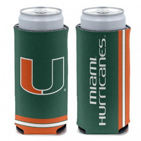 Miami Hurricanes Can Cooler Slim Can Design