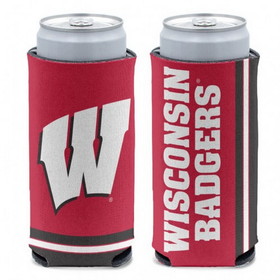 Wisconsin Badgers Can Cooler Slim Can Design