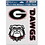 Georgia Bulldogs Decal Multi Use Fan 3 Pack