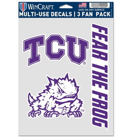 TCU Horned Frogs Decal Multi Use Fan 3 Pack
