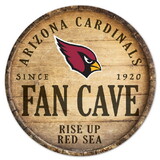 Arizona Cardinals Sign Wood 14 Inch Round Barrel Top Design