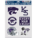 Wincraft Kansas State Wildcats Decal Multi Use Fan 6 Pack