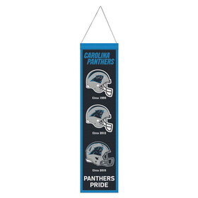Carolina Panthers Banner Wool 8x32 Heritage Evolution Design