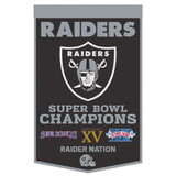 Las Vegas Raiders Banner Wool 24x38 Dynasty Champ Design