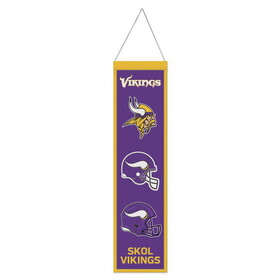 Minnesota Vikings Banner Wool 8x32 Heritage Evolution Design