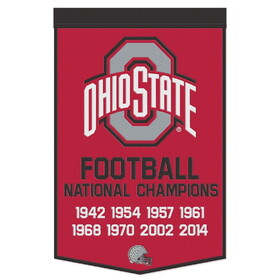 WinCraft Ohio State Buckeyes Banner Wool 24x38 Dynasty Champ Design Football