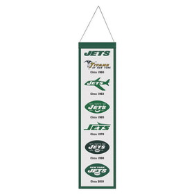 New York Jets Banner Wool 8x32 Heritage Evolution Design