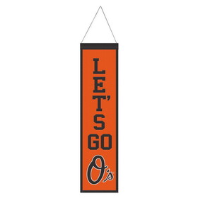 Baltimore Orioles Banner Wool 8x32 Heritage Slogan Design
