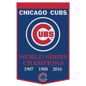 Chicago Cubs Banner Wool 24x38 Dynasty Champ Design