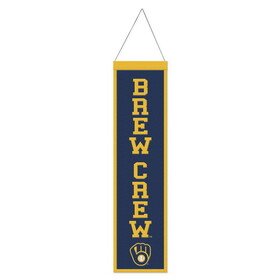 Milwaukee Brewers Banner Wool 8x32 Heritage Slogan Design