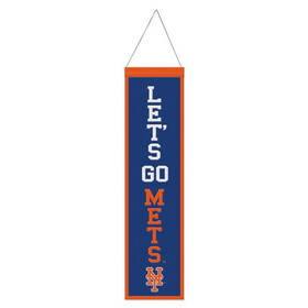 New York Mets Banner Wool 8x32 Heritage Slogan Design