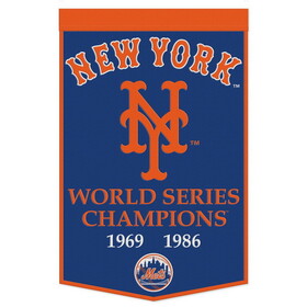 New York Mets Banner Wool 24x38 Dynasty Champ Design
