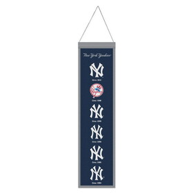 New York Yankees Banner Wool 8x32 Heritage Evolution Design