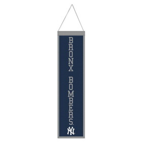 New York Yankees Banner Wool 8x32 Heritage Slogan Design