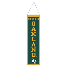 Oakland Athletics Banner Wool 8x32 Heritage Slogan Design