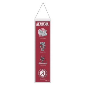 Alabama Crimson Tide Banner Wool 8x32 Heritage Evolution Design