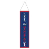 Texas Rangers Banner Wool 8x32 Heritage Slogan Design