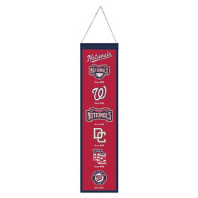 Washington Nationals Banner Wool 8x32 Heritage Evolution Design