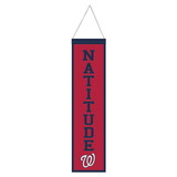 Washington Nationals Banner Wool 8x32 Heritage Slogan Design