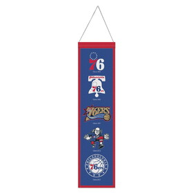 WinCraft Philadelphia 76ers Banner Wool 8x32 Heritage Evolution Design