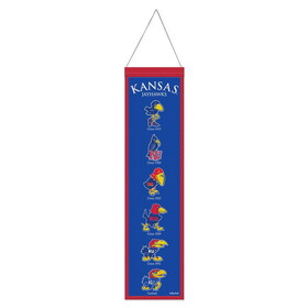 Kansas Jayhawks Banner Wool 8x32 Heritage Evolution Design