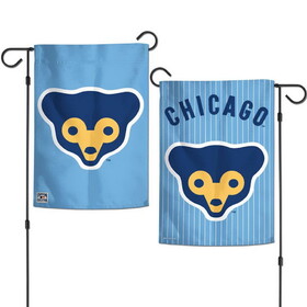 Chicago Cubs Flag 12x18 Garden Style 2 Sided Retro Logo