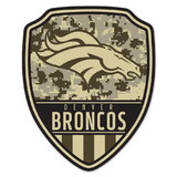 Denver Broncos Sign Wood 11x14 Shield Shape