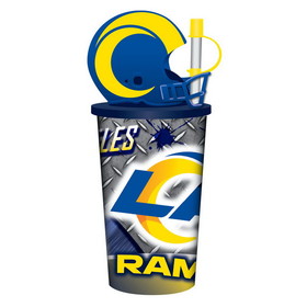 Los Angeles Rams Helmet Cup 32oz Plastic with Straw