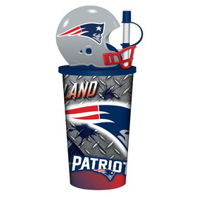 New England Patriots Helmet Cup 32oz Plastic with Straw