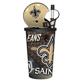 New Orleans Saints Helmet Cup 32oz Plastic with Straw