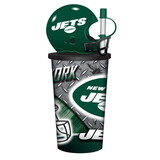 New York Jets Helmet Cup 32oz Plastic with Straw