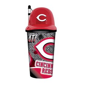 Cincinnati Reds Helmet Cup 32oz Plastic with Straw