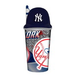 New York Yankees Helmet Cup 32oz Plastic with Straw