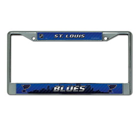 St. Louis Blues License Plate Frame Chrome Printed Insert