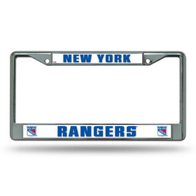 New York Rangers License Plate Frame Chrome