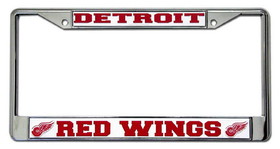 Detroit Red Wings License Plate Frame Chrome