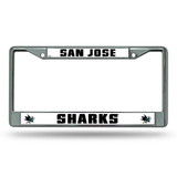 San Jose Sharks Chrome License Plate Frame