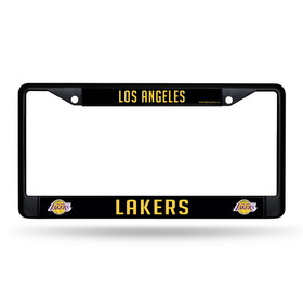 Los Angeles Lakers License Plate Frame Chrome Black