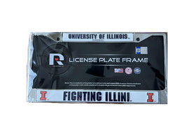 Illinois Fighting Illini License Plate Frame Chrome