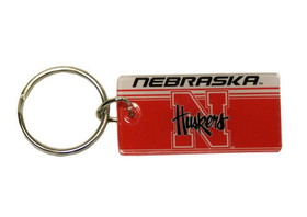 Nebraska Cornhuskers Plastic Keychain - Script Logo