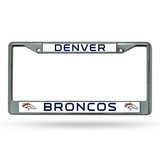 Denver Broncos License Plate Frame Chrome