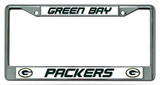 Green Bay Packers License Plate Frame Chrome