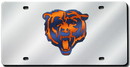 Chicago Bears Laser Cut Silver License Plate