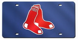 Boston Red Sox Laser Cut Blue License Plate